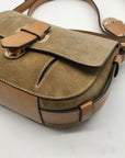 Michael Kors Brown Romy Medium Suede Messenger Bag