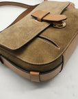 Michael Kors Brown Romy Medium Suede Messenger Bag