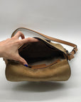 Michael Kors Brown Romy Medium Suede Messenger Bag
