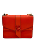 Michael Kors Orange Saffiano Leather Greenwich Small Crossbody Bag