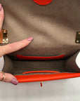Michael Kors Orange Saffiano Leather Greenwich Small Crossbody Bag