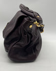 Marc Jacobs Deep Plum Pebbled Leather Hobo Shoulder Bag