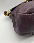 Marc Jacobs Deep Plum Pebbled Leather Hobo Shoulder Bag
