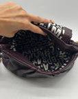 Marc Jacobs Deep Plum Pebbled Leather Hobo Shoulder Bag