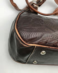 American West Brown Tooled Leather Western Cowgirl Shoulder Bag