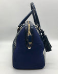 Coach Dark Blue Patent Leather Legacy Helya Convertible Satchel Bag 26931