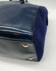 Coach Dark Blue Patent Leather Legacy Helya Convertible Satchel Bag 26931