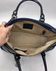 Coach Dark Blue Patent Leather Legacy Helya Convertible Satchel Bag 26931