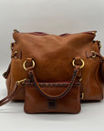 Donney & Bourke Brown Classic Leather Satchel Bag