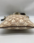 Coach Beige Signature Canvas Audrey Op Art Swirl Crossbody Bag 45572
