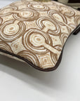 Coach Beige Signature Canvas Audrey Op Art Swirl Crossbody Bag 45572