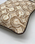 Coach Beige Signature Canvas Audrey Op Art Swirl Crossbody Bag 45572