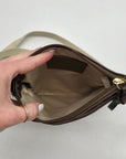 Coach Beige Signature Canvas Audrey Op Art Swirl Crossbody Bag 45572