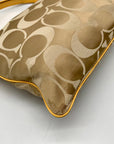 Coach Khaki and Yellow Signature Canvas Convertible Crossbody Bag 19698