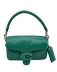 Coach Teal Leather Tabby 18 Pillow Shoulder Bag C3880
