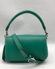 Coach Teal Leather Tabby 18 Pillow Shoulder Bag C3880