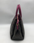 Coach Brown And Purple Monogram Convertible Satchel Bag F73292