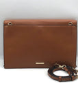 Rebecca Minkoff Brown Leather Tassel Convertible Clutch