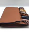 Rebecca Minkoff Brown Leather Tassel Convertible Clutch