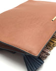 Rebecca Minkoff Brown Leather Tassel Convertible Clutch
