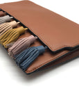 Rebecca Minkoff Brown Leather Tassel Convertible Clutch