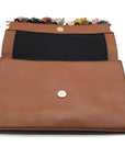 Rebecca Minkoff Brown Leather Tassel Convertible Clutch