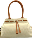 Dooney & Bourke Yellow Canvas Logo Tassel Duffle Bag