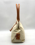 Dooney & Bourke Yellow Canvas Logo Tassel Duffle Bag