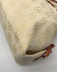 Dooney & Bourke Yellow Canvas Logo Tassel Duffle Bag