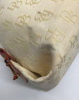 Dooney & Bourke Yellow Canvas Logo Tassel Duffle Bag