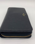 Kate Spade Black Pebbled Leather Continental Wallet