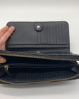 Kate Spade Black Pebbled Leather Continental Wallet