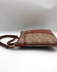 Coach Tan And Rust Kitt Messenger Crossbody Bag