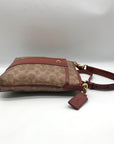 Coach Tan And Rust Kitt Messenger Crossbody Bag