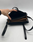 Patricia Nash Black Leather Crossbody Bag