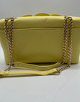 I.N.C. Yellow Soft Faux Leather Ajae Shell Shoulder Bag