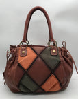 Nype Terra Cotta Patchwork Leather Kings Road Shoulder Bag