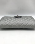 Vera Bradley Silver Microfiber RFID Turnlock Wallet