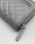 Vera Bradley Silver Microfiber RFID Turnlock Wallet
