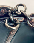 Coach Black Colorblock Dreamer 36 Satchel Bag With Snakeskin Detail 76459