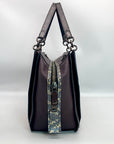 Coach Black Colorblock Dreamer 36 Satchel Bag With Snakeskin Detail 76459