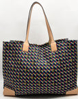 Tory Burch Black Basketweave Nylon & Leather Ella Tote Bag