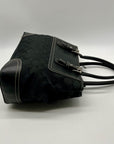 Coach Vintage Hamptons Black Signature Canvas Satchel Bag F11220