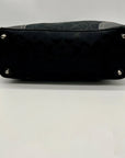 Coach Vintage Hamptons Black Signature Canvas Satchel Bag F11220