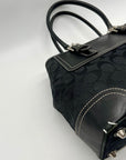 Coach Vintage Hamptons Black Signature Canvas Satchel Bag F11220