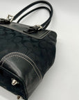 Coach Vintage Hamptons Black Signature Canvas Satchel Bag F11220