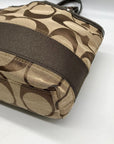 Coach Brown Monogram Canvas Signature Stripe Mini Tote Bag F47750