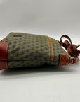 Dooney & Bourke Grey Monogram Print Fabric Crossbody Bag