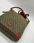 Dooney & Bourke Grey Monogram Print Fabric Crossbody Bag