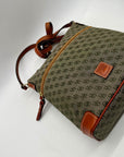 Dooney & Bourke Grey Monogram Print Fabric Crossbody Bag